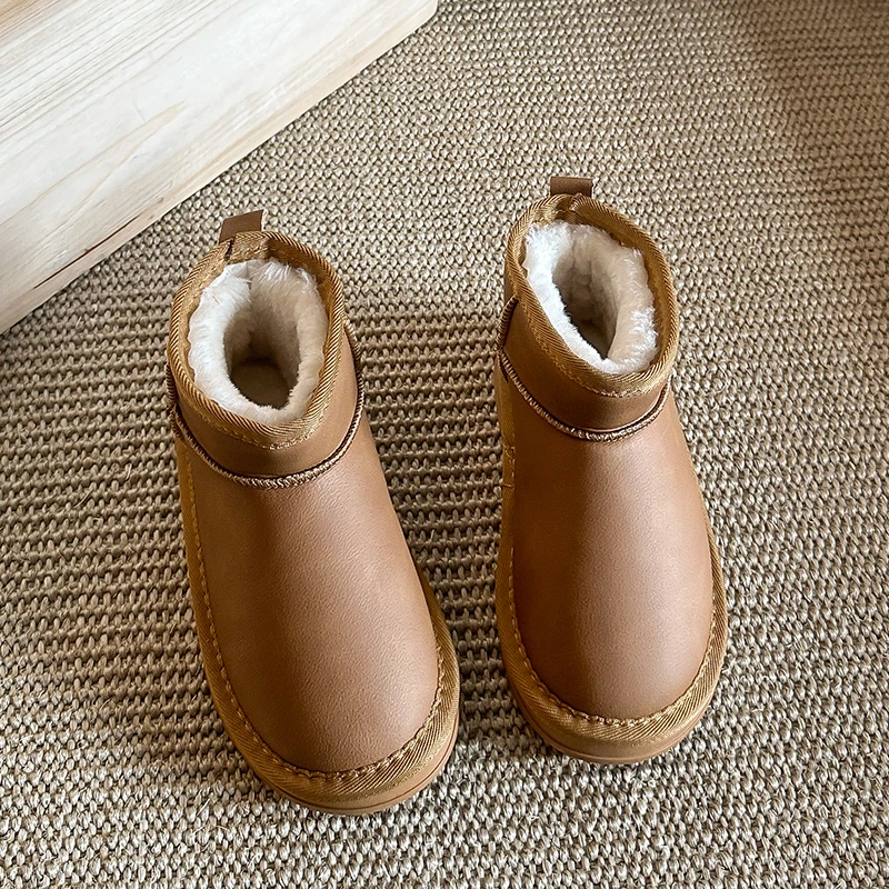 

2025 Children Cotton Shoes for Girls Boys Winter New Fashion Korean Style Soft Bottom Anti-slippery Versatile Trendy Snow Boots