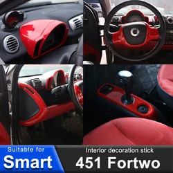 Car Interior Stickers For Smart Brabus 451 Fortwo Accessories Car Styling Steering Wheel Modification Protection Sticker