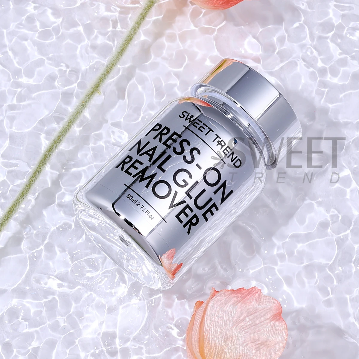 80ml 프레스온 네일 스펀지 리무버 솔루션, 빠른 젤 폴리쉬 네일 디본더, 부드럽고 쉬운 인조 네일 팁 제거 도구, 매니큐어 데코