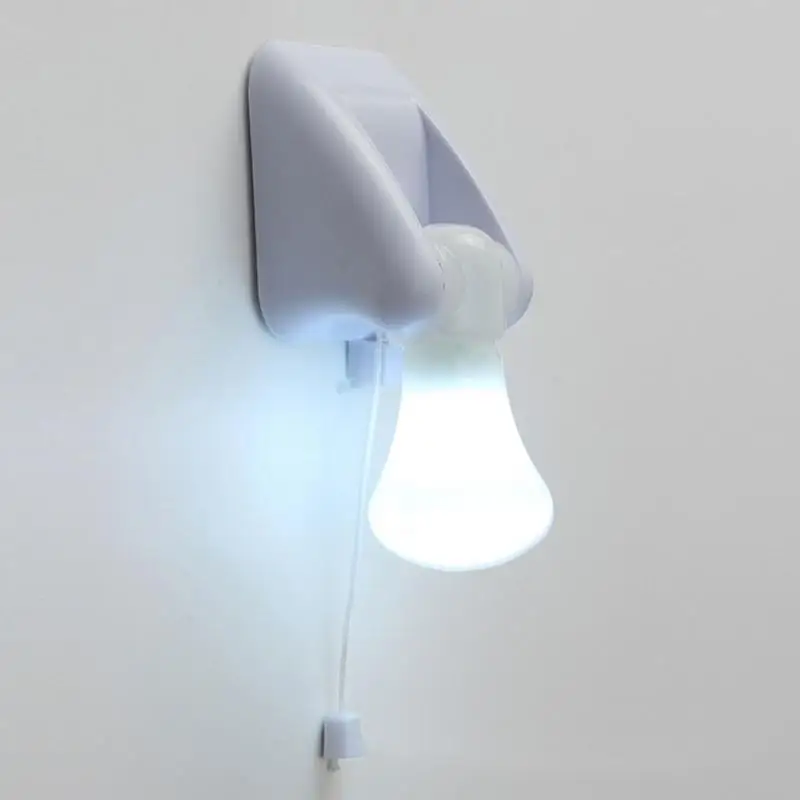 3LED Pull-String Smart Bedside Cabinet White Night Lights Lamps Portable And Easy To Install Bedside Led Bulb