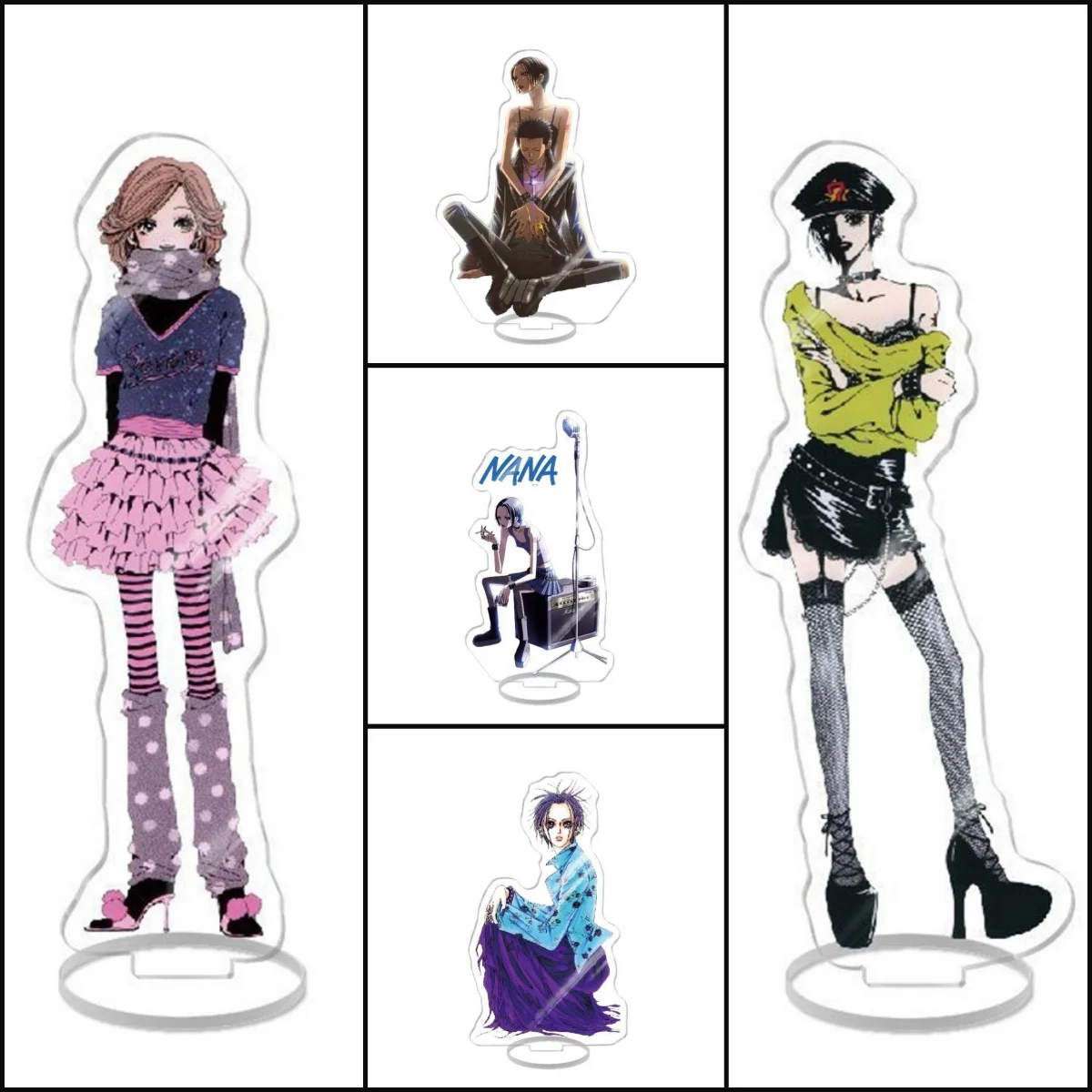 

Anime NANA Black White Manga Acrylic Stand Oosaki Komatsu Hachi Okazaki Shinichi stand Collection Desk Display Kawaii Gift toy