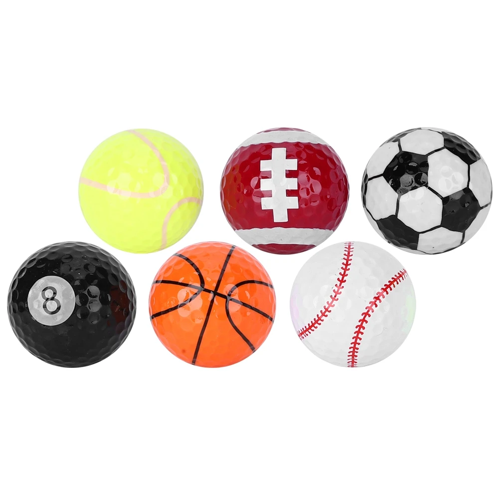 6Pcs Portable Golf Balls Sports Practicing Gift Balls Accessory for Competition Usage