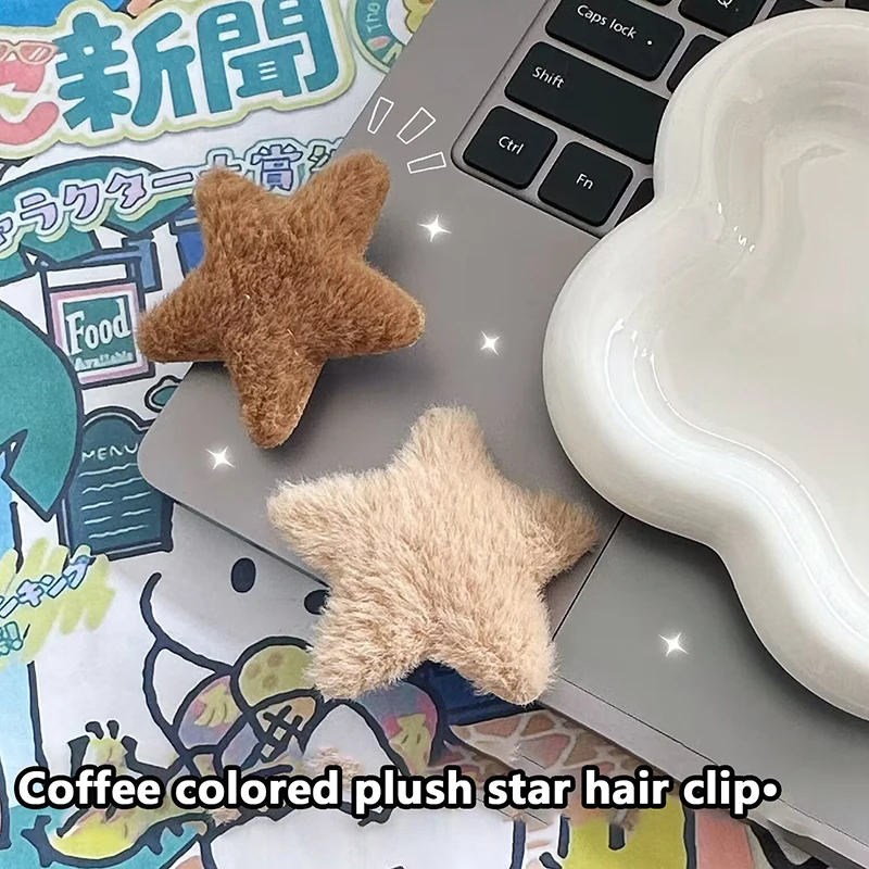 

DIY Hair Accessories Plush Star Y2K-Style Mini BB Clip Sweet Handmade Cute Pins Hairpin Headwear Women Girls