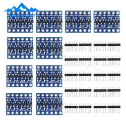 10pcs 4MOS Transistor Level Conversion Module 3V and 5V 4 Channels Logic Level Shifter 4 Way Bi-Directional Module High Speed