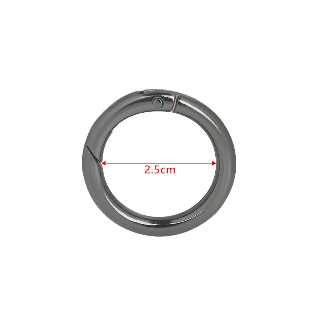 Round DIY Ring Circle Bag Part Handbag Buckle Spring Snap Hook Keyring Hook