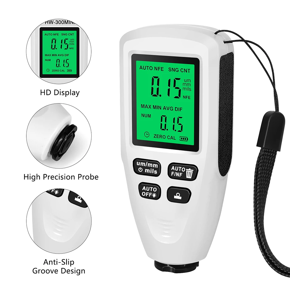 

NEW UYANGG high-precision LCD digital car paint film home window thickness gauge tester paint measurement tool