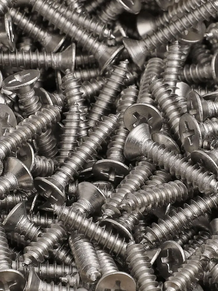 M2 M2.2 M2.6 M3 M3.5 M4 M5 M6 316 Stainless Steel A4 Cross Phillips Flat Countersunk Head Self Tapping Wood Screw