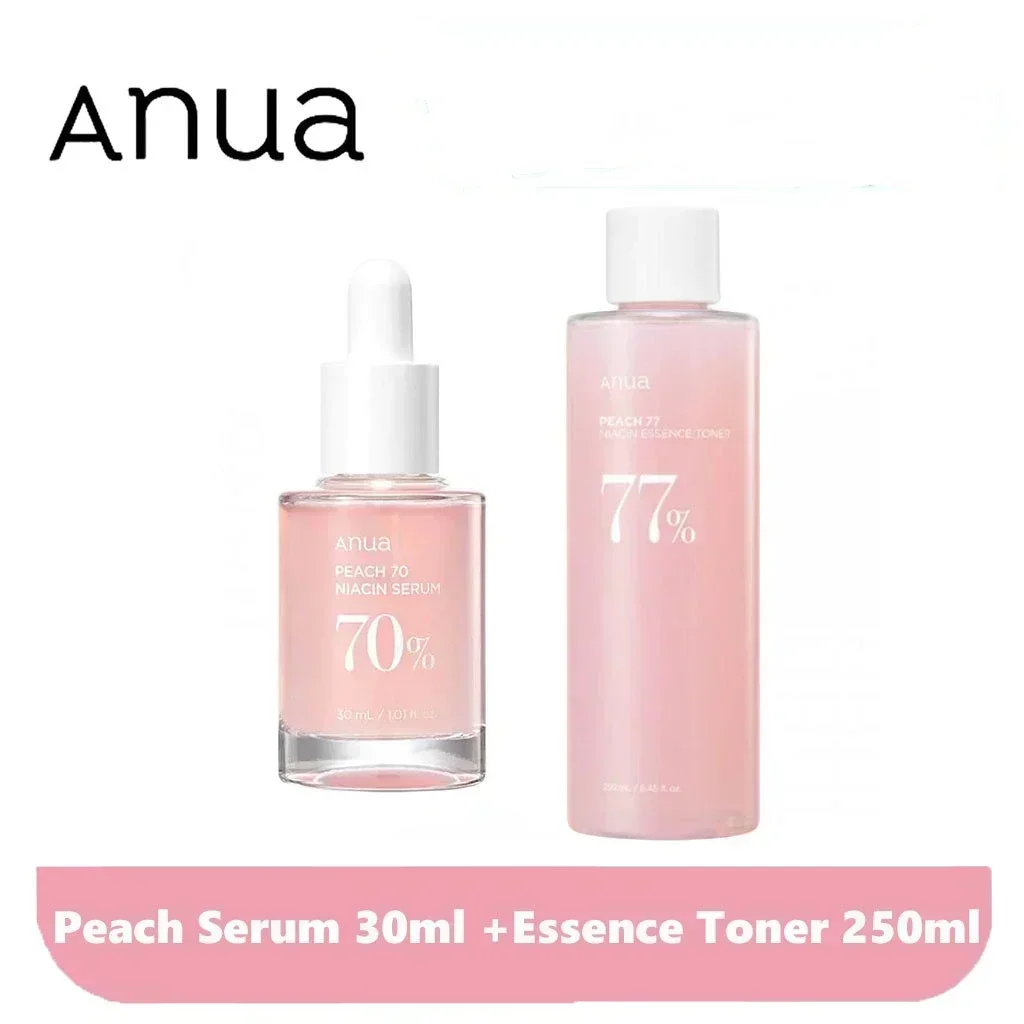 

Anua Skin Care Products Peach 77 Niacinamide Toner Essence Moisturizing Calming Sensitive Skin Brightening Skin Tone Combination