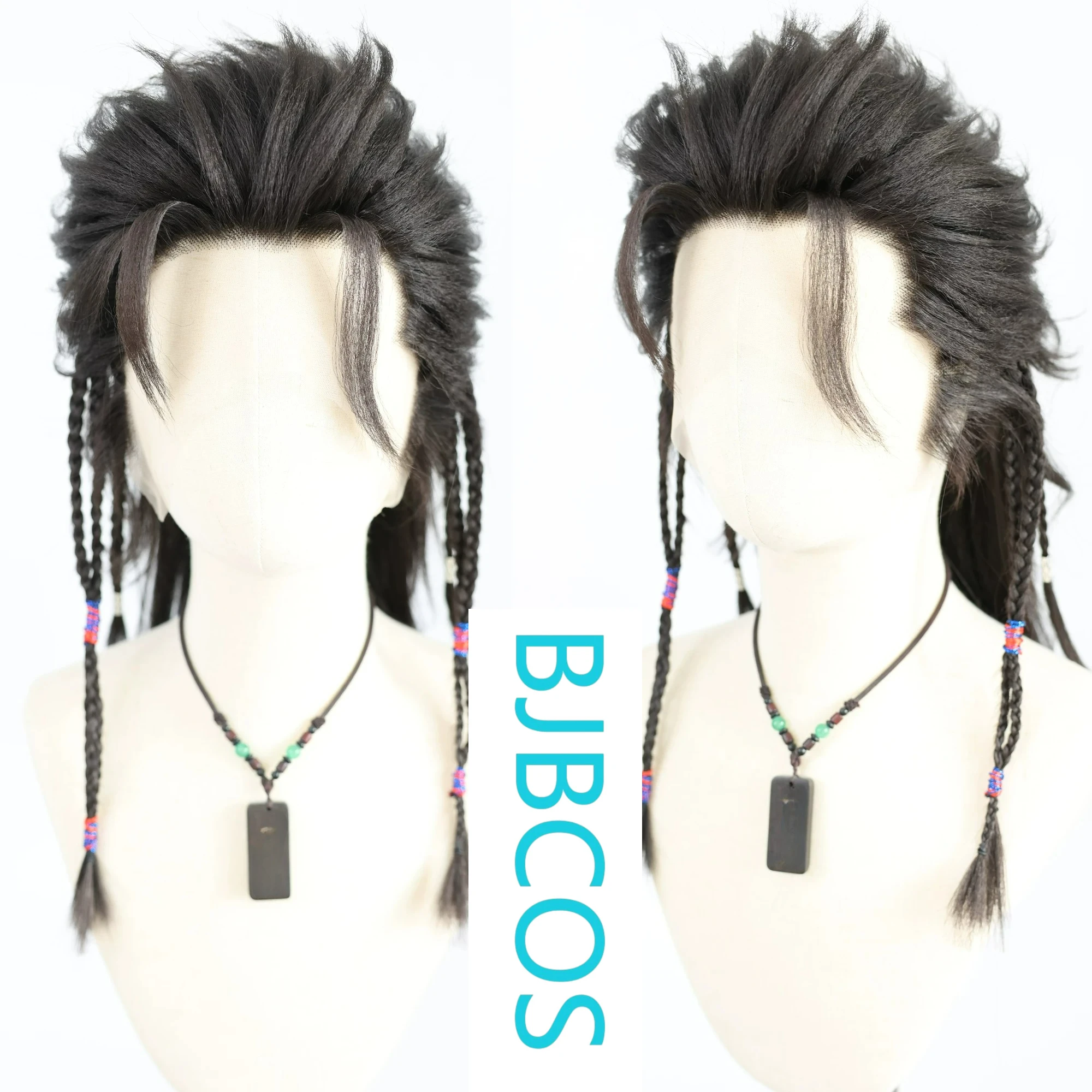 

[Styled Wig]Front lace three-pointed ancient Hanfu exotic cosplay wig NPC universal youth hairpiece