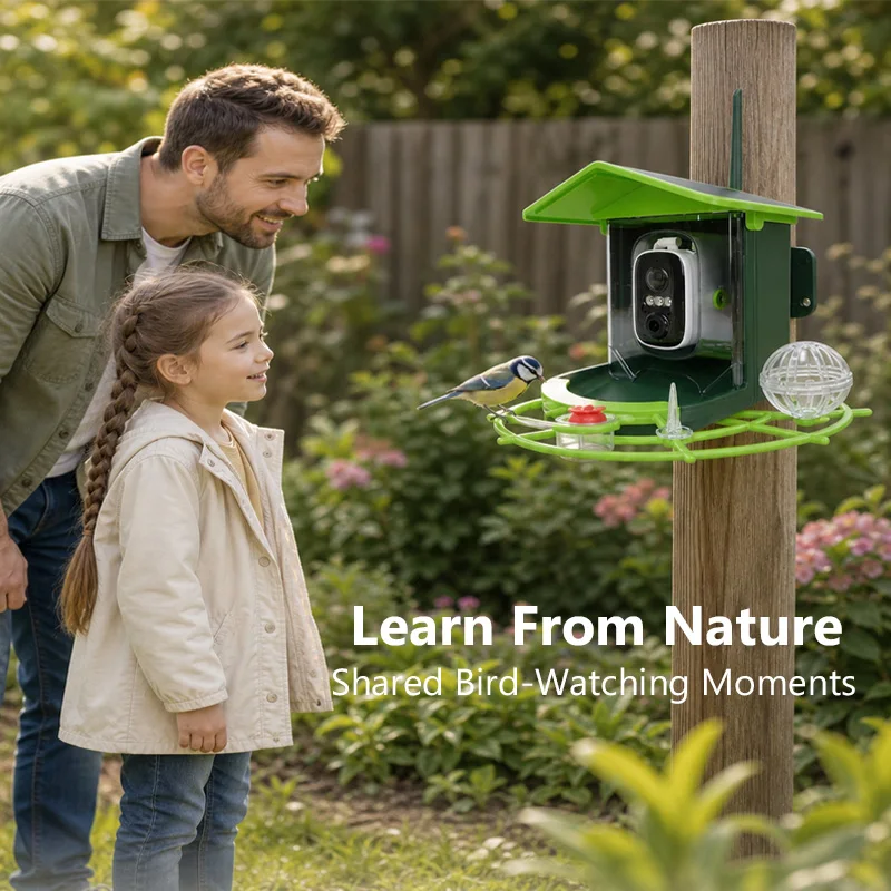 Camera Solar Bird Feeder D3-A1 with 4MP HD Camera 2.8MM Wide-Angle Lens Solar Power Supply And Remote Bird Viewing  Bird Feeder view 6