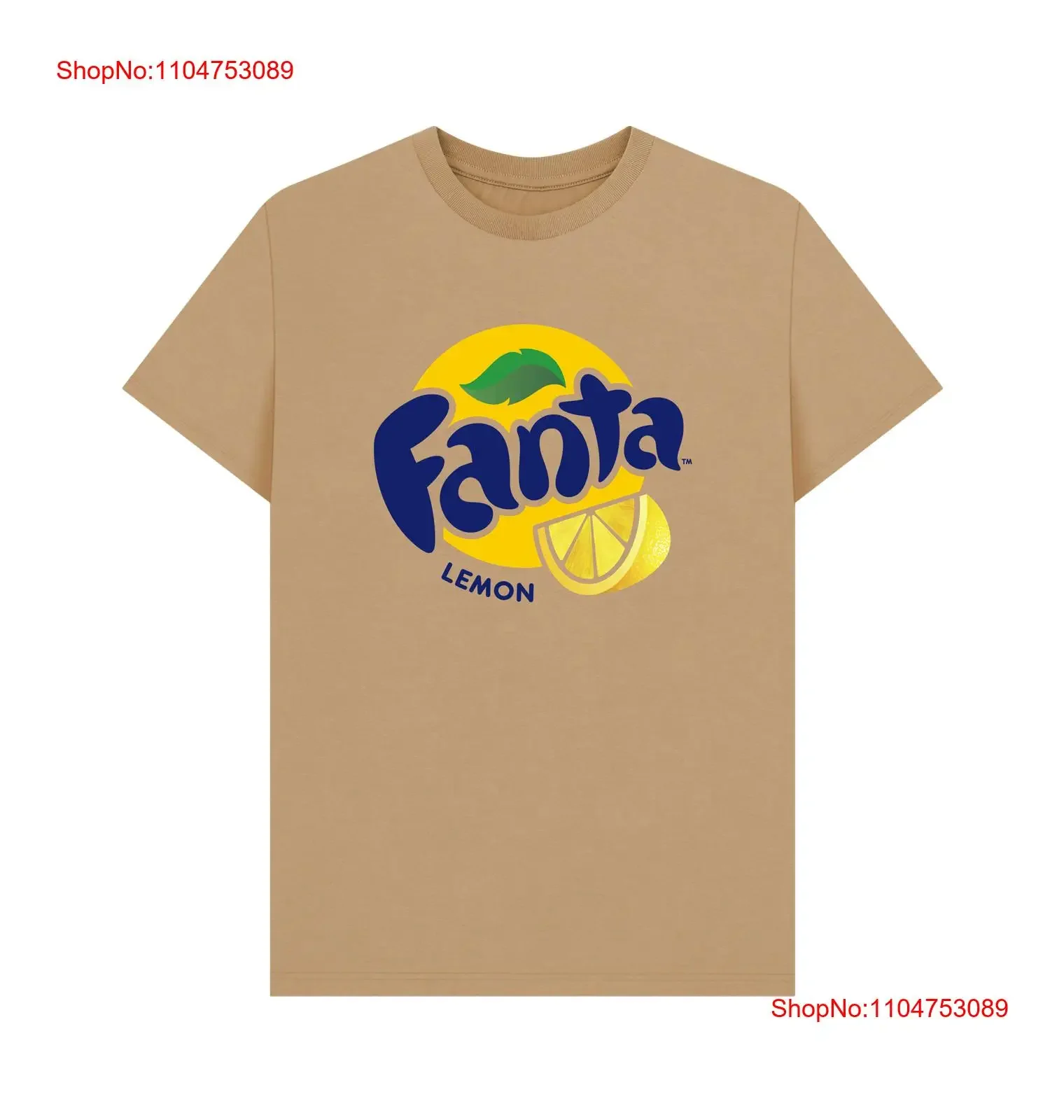 Camiseta oficial PREMIUM Fanta Lemon Sand, ropa de diseñador suave y cómoda lavada vintage, Top para uso diario, moda