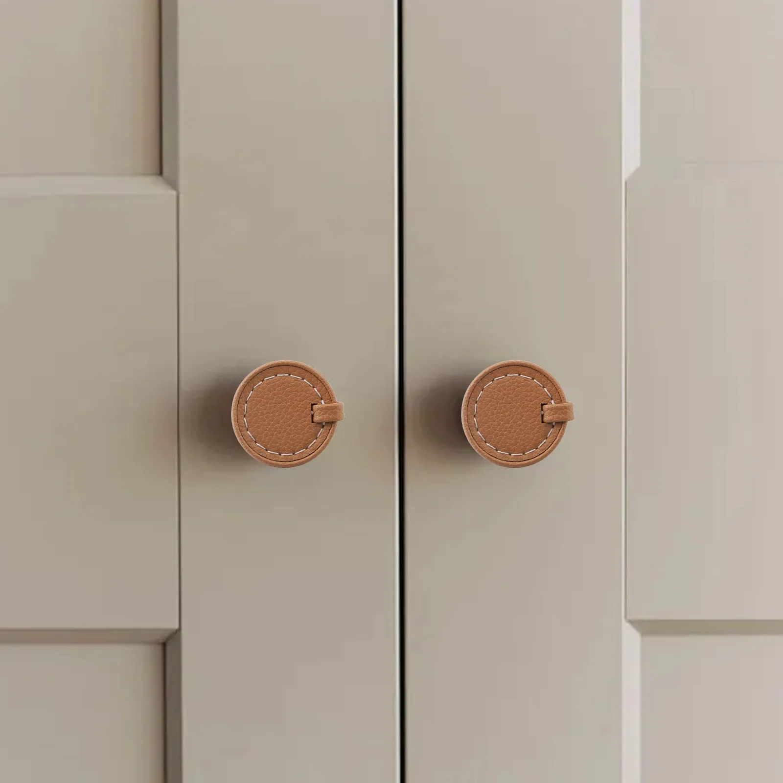

For Bathroom Drawers Leather Cabinet Knobs Leather Drawer Pulls Furniture Restoration Decorative Leather Handles Bathroom Decor