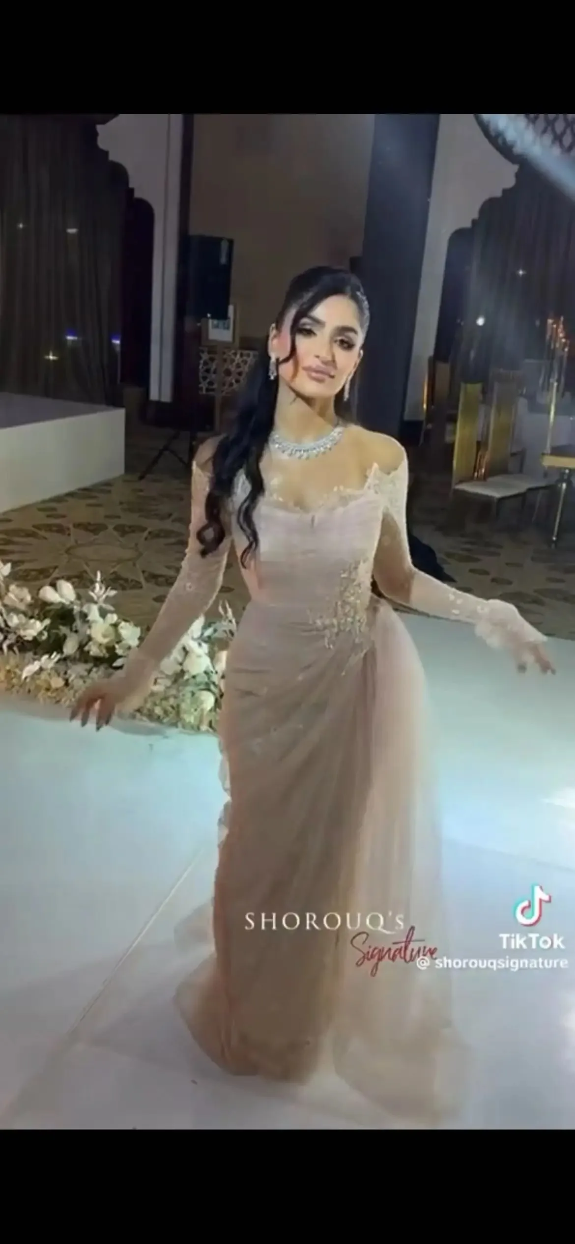 Adeli 맞춤형 사우디 인어 댄스 파티 드레스 긴 소매 레이스 크리스탈 디테일 바닥 길이 정장 이브닝 파티 가운 vestido