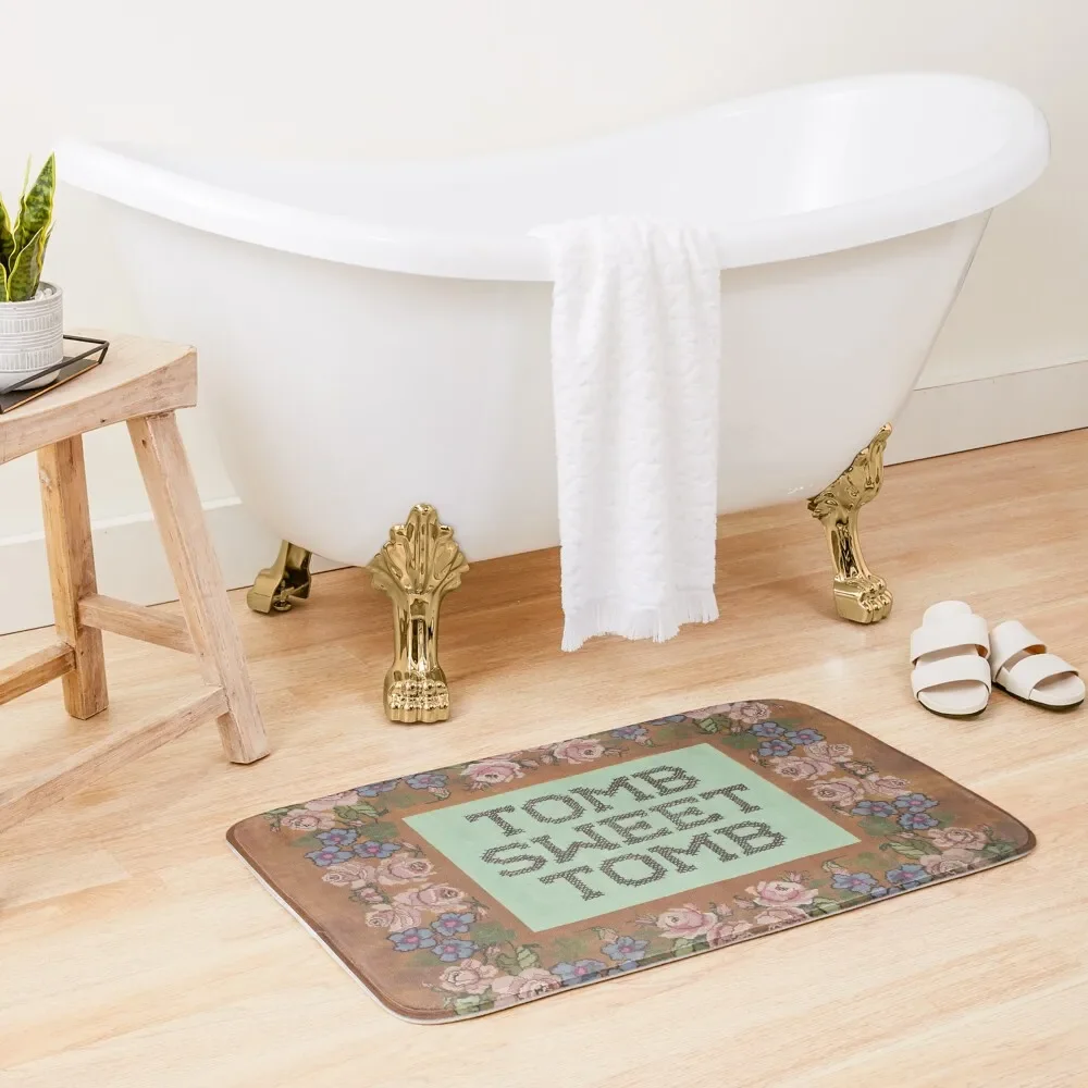 Tomb Sweet Tomb Haunted Mansion Foolish Mortal Bath Mat Rugs Living Room Bathroom Rug Bathroom Floor Floor Toilet Mat