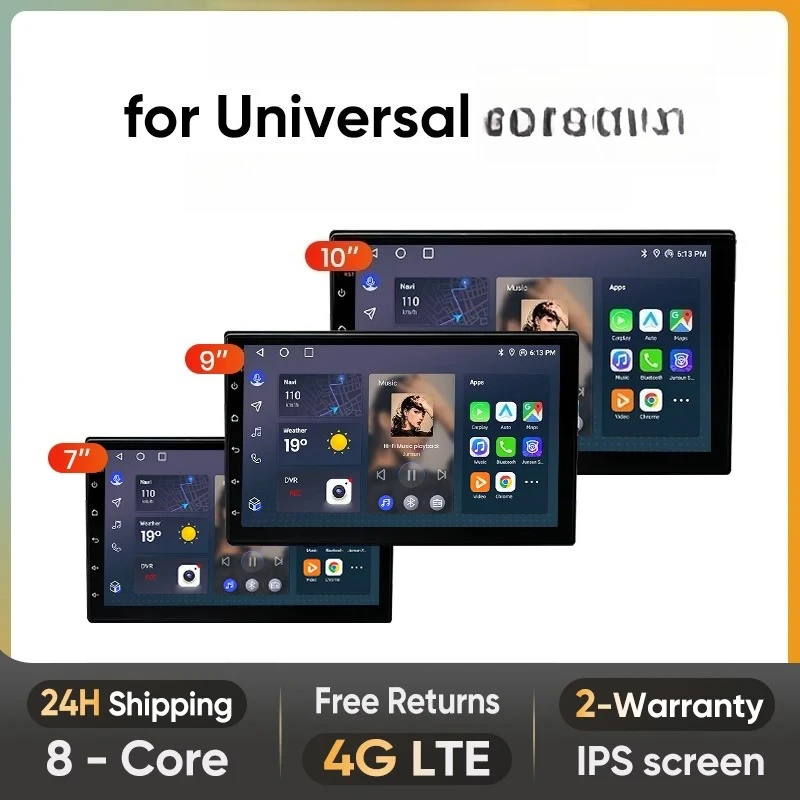 For Truck And Car Vehicles 9 Inch Carplay Smart Screen Dash Cam Front Rear 4K HD Navigation Center Console System Accessories