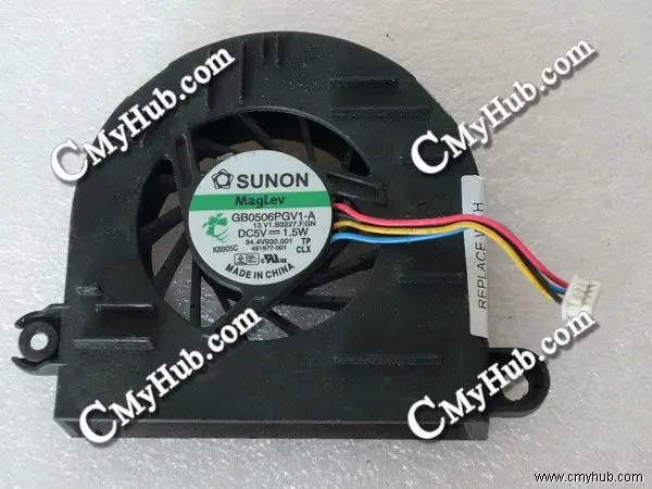 For HP EliteBook 6930p Series GB0506PGV1-A 491877-001 34.4V930.001  DC5V 1.5W 4Wire Cooling Fan