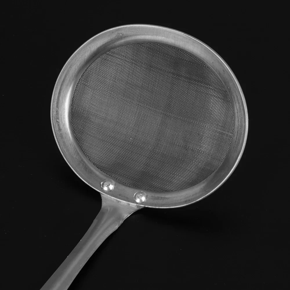 Проволока из нержавеющей стали, мелкоячеистый фильтр для масла, дуршлаг для муки, сито для чая, кухонное сито, фильтрующий инструмент, набор металлических сит с длинной ручкой