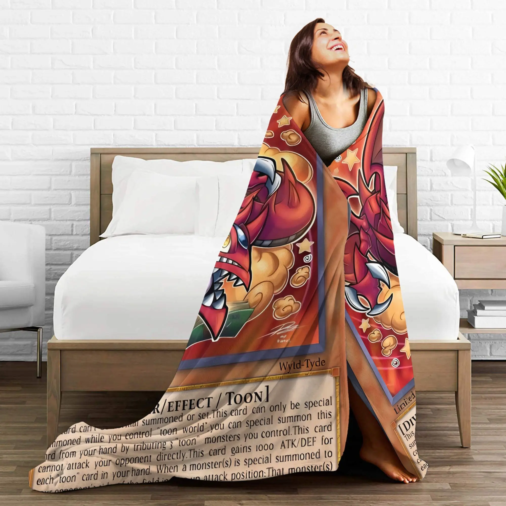 Manta cálida Yu Gi Oh Card para niñas y niños, manta de felpa, colcha estética de franela para exteriores, funda para sofá cama