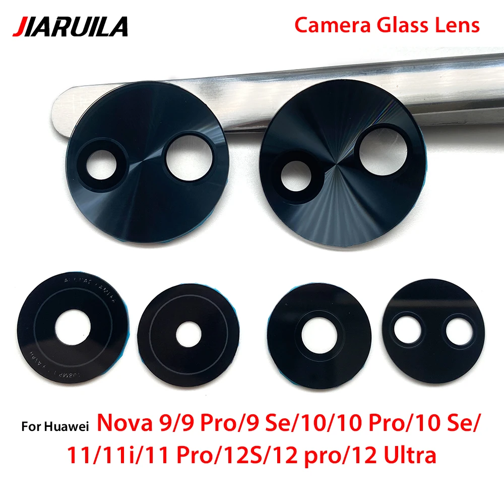 Camera Glass Lens Back Rear Camera Glass Lens with Glue Repair Parts For Huawei Nova 9 Pro Nova 9 Se Nova 10 Pro Nova 12 Ultra