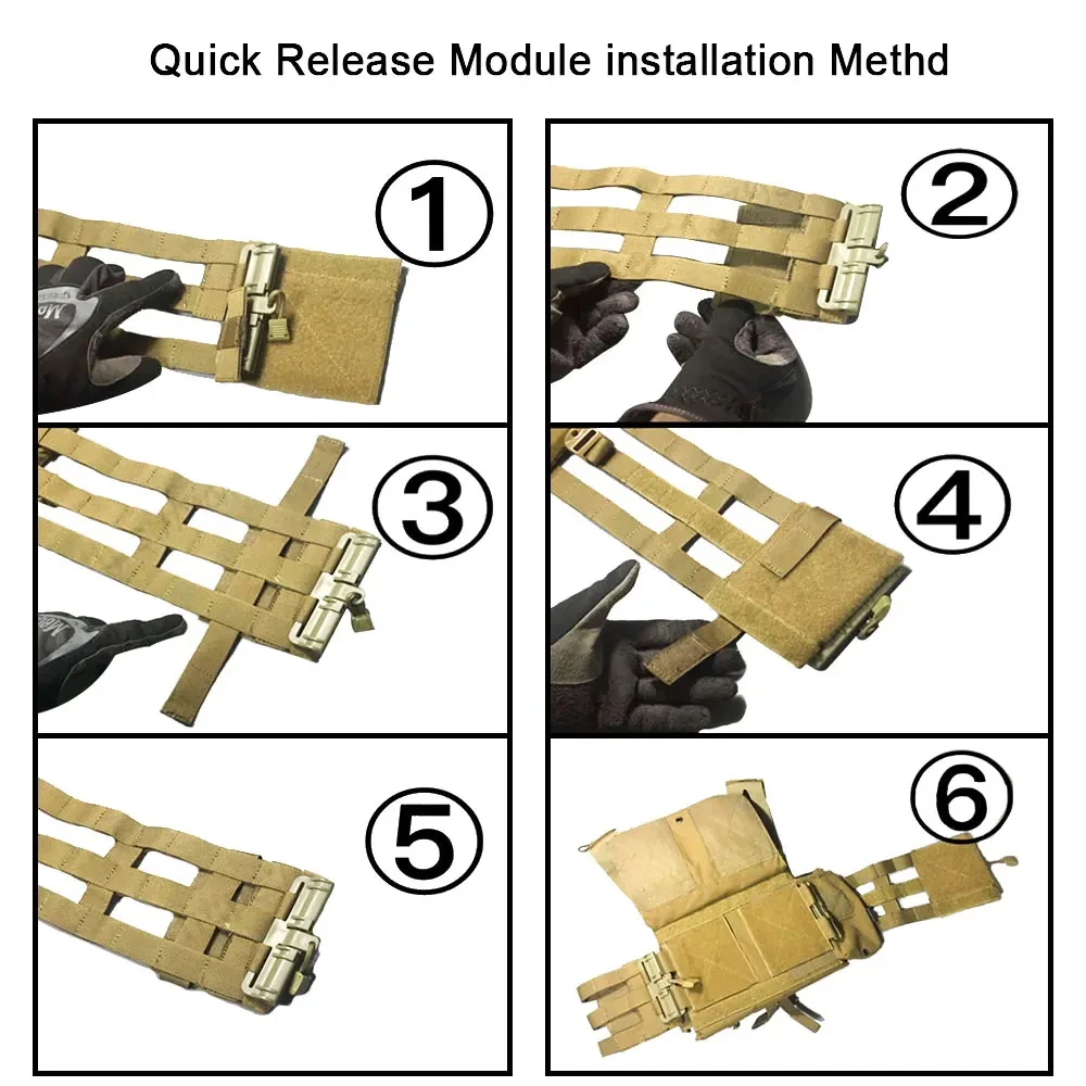 Tactical Vest Universal MOLLE Quick Removal Buckle Set Single Point Quick Release System Set for JPC CPC NCPC 6094 420 Vest