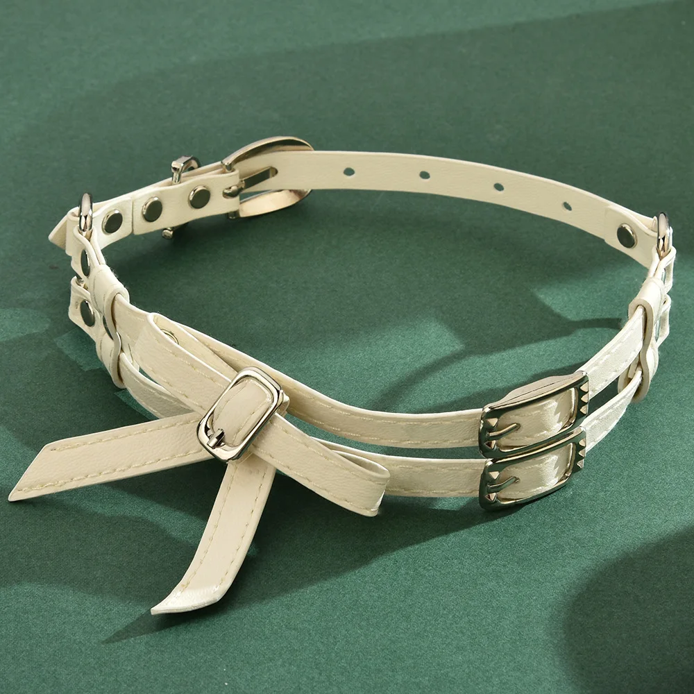 

Black and white bow collar women's neck rings, neck accessories, collarbone chain, and fun collars