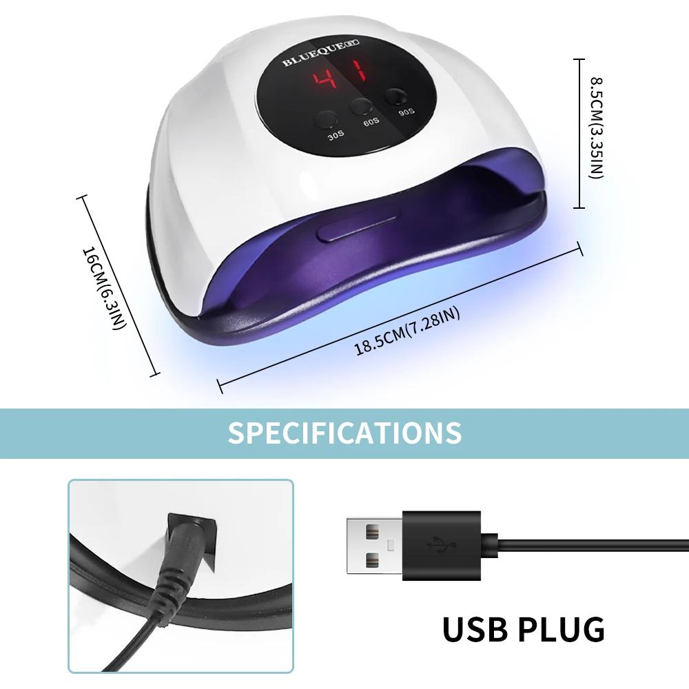 8T المهنية مسمار مصباح LED مانيكير الأشعة فوق البنفسجية مصباح المحمولة مسمار مجفف للأشعة فوق البنفسجية هلام 24 المصابيح هلام مسمار آلة الذكية الاستشعار USB التوصيل #6