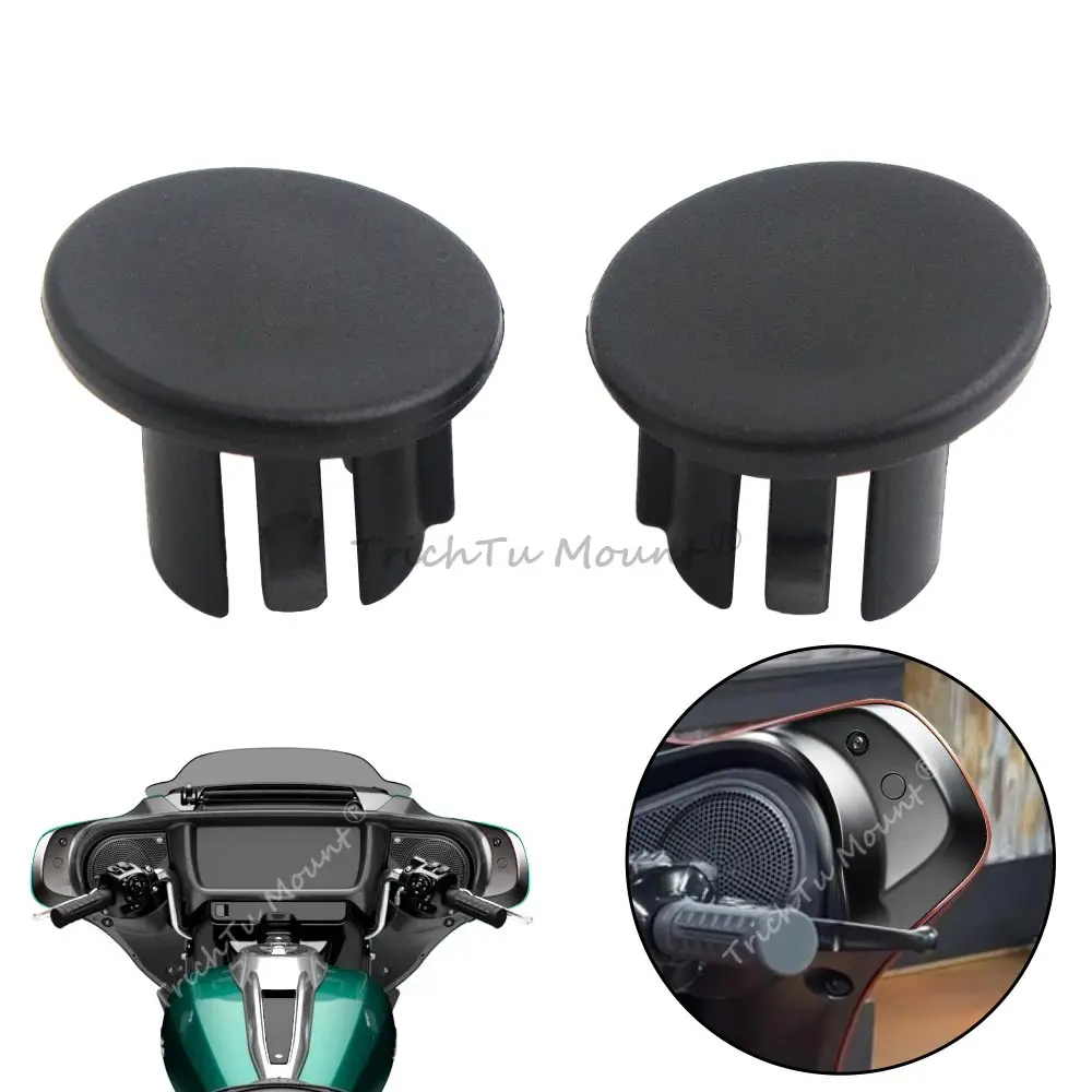 Motorcycle Inner Black Fairing Mirror Hole Plugs For Harley CVO Street Glide FLHXSE  2023 2024 -Later Street Glide FLHX/I Models