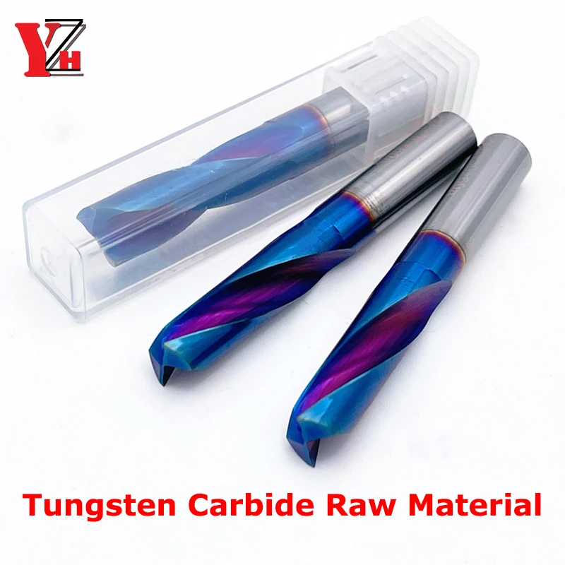YZH D7.25~10.8mm Carbide Flat Drill 180° HRC65 HRC55 HRC50 Countersunk hole/Inclined surface/Cross hole External Cooling