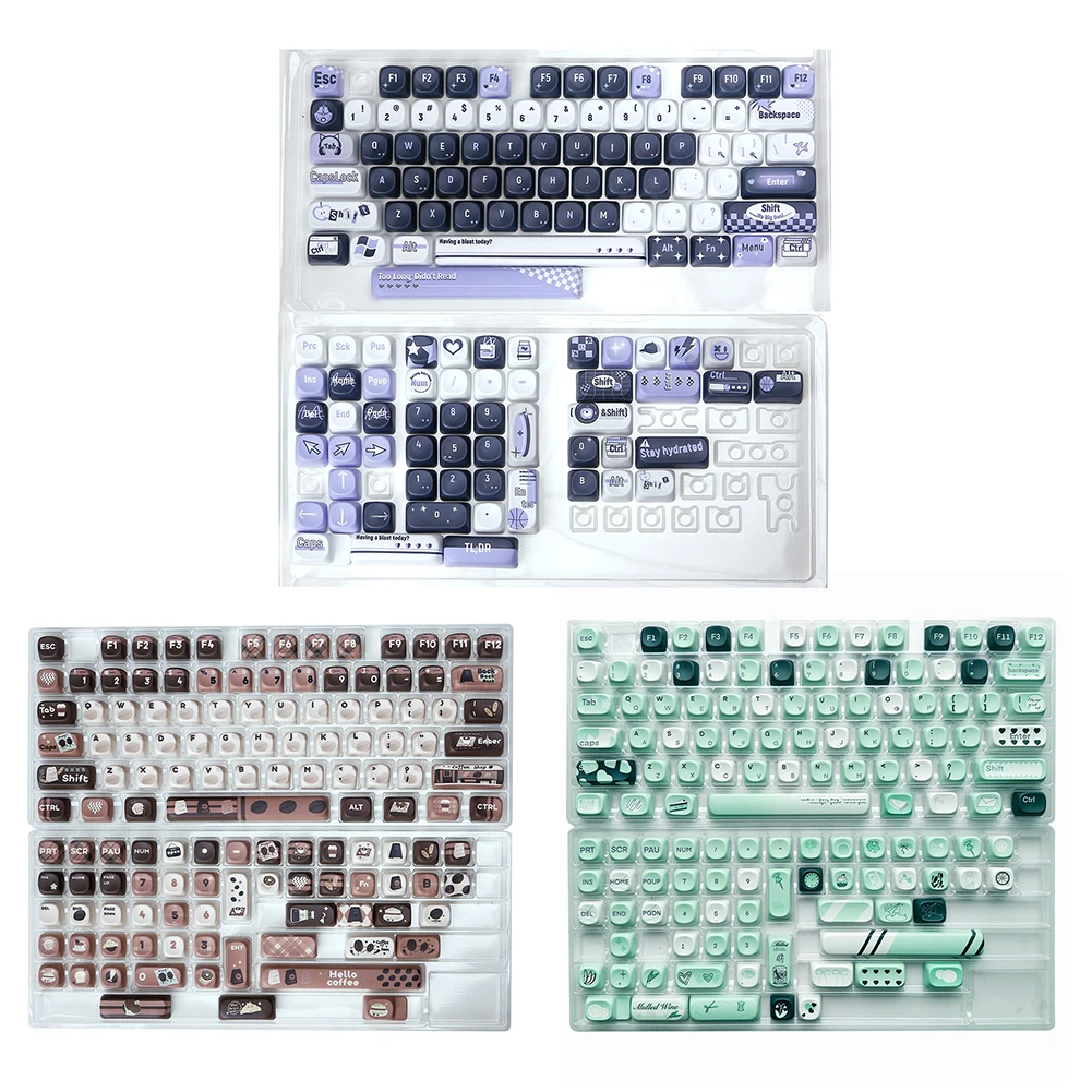 

131 Keys Mechanical Keyboard Keycaps Cute Keycaps Key Caps for 60 65 75 100 Percent Mechanical Keyboard