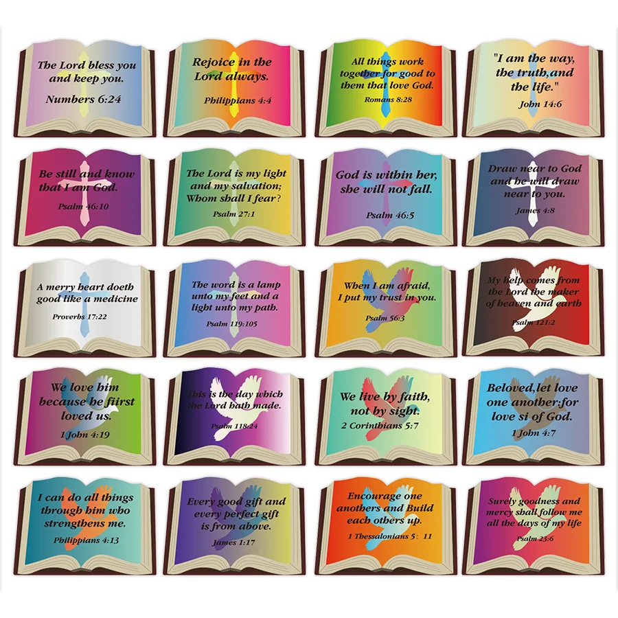 200 Pcs Inspirational Bible Verse Stickers Christian Faith Decals For Gifts, Envelopes & Crafts Scripture Stickers（colorful）