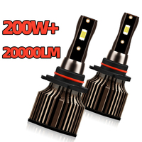 LED Bulbs Headlight 200W 20000LM Turbo Car Fog Lamp H1 H3 H4 H7 H11 H8 H9 9005 HB3 9006 HB4 9012 Hir2 9004 9007 9008 H13 880 H27