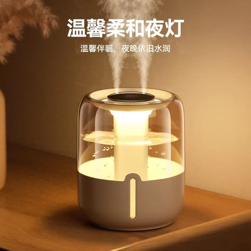6.8L Large Capacity Humidifier Dual Spray USB Household Silent Air Desktop Humidifier for Office And Home