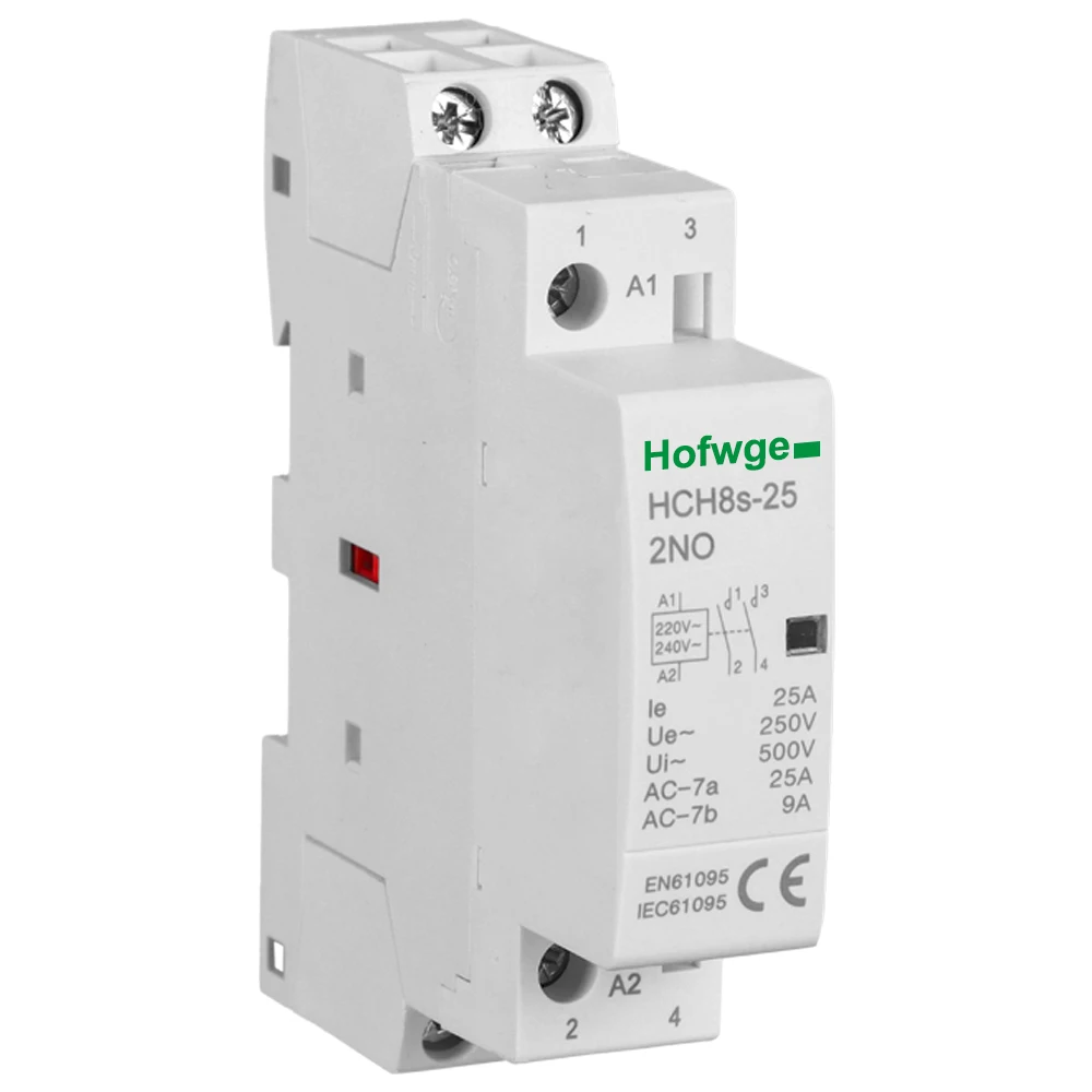 Sediнтактор Contactor 12V 24V 2P 16A 25A 2NO 2NC 1NO1NC 110V 220V Contactor doméstico automático carril Din