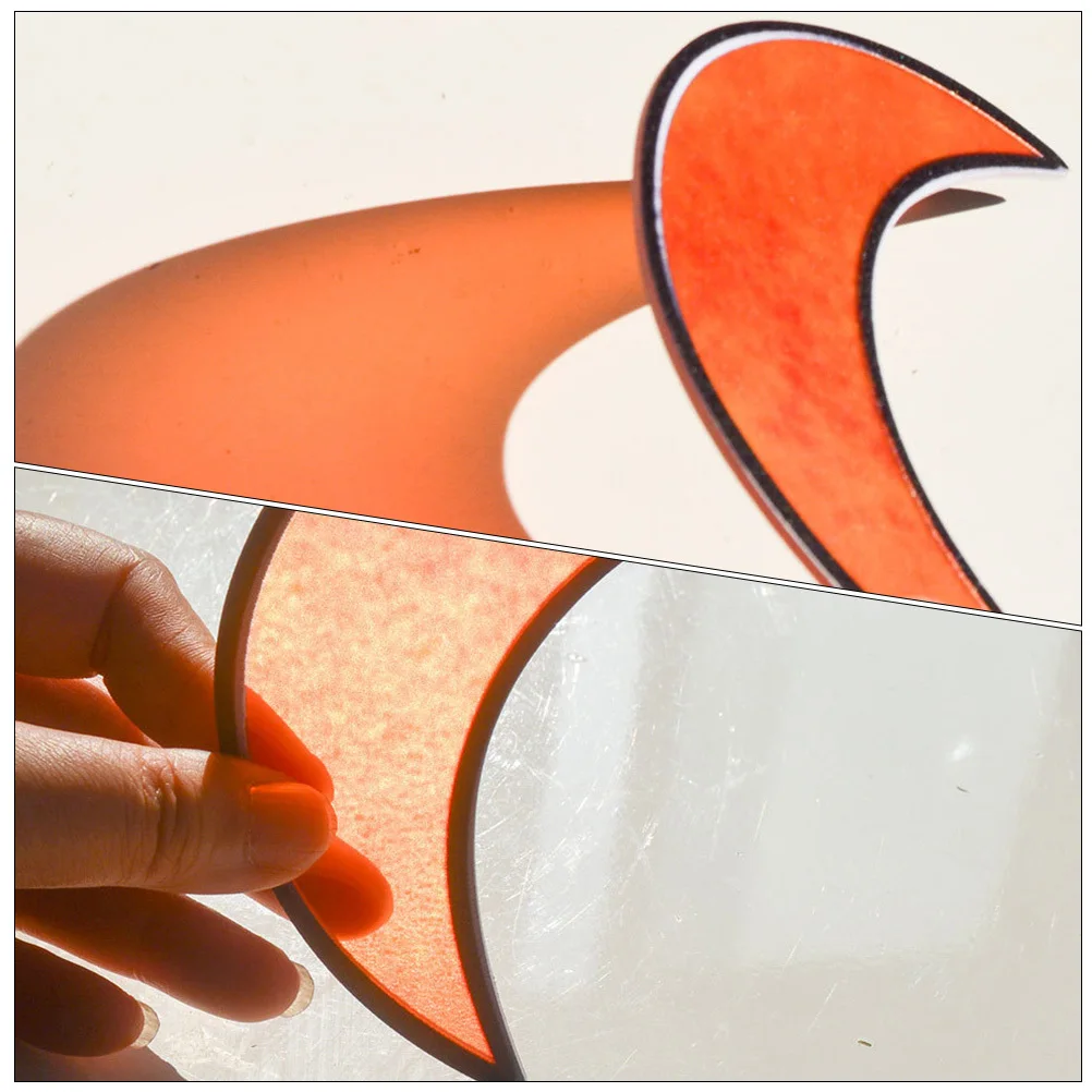 

2pcs Acrylic Hanging Moon Window Decor Colored Sun Catcher Ornament For Home Wall Garden Stained Art Panel Decoration