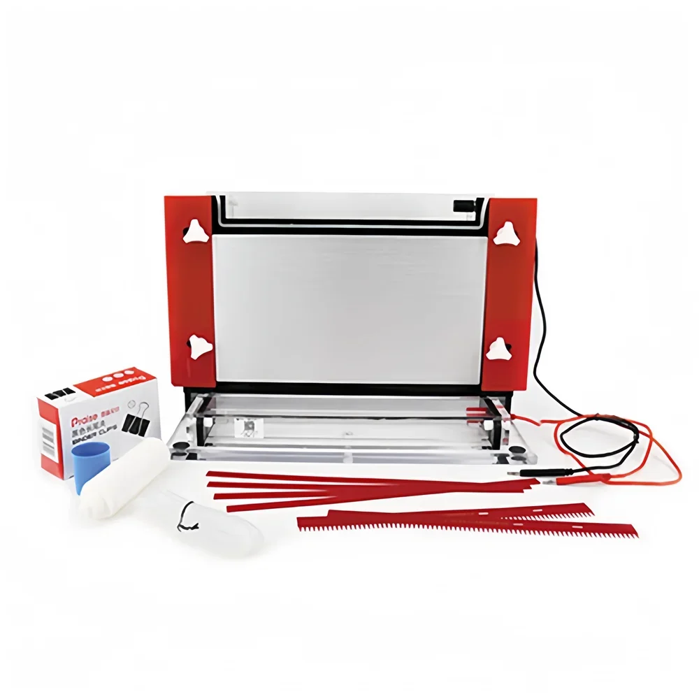 DYCZ-20D Glass Gel Electrophoresis System (300x340mm 1000ml Buffer) for DNA Sequence Analysis-OEM Customizable