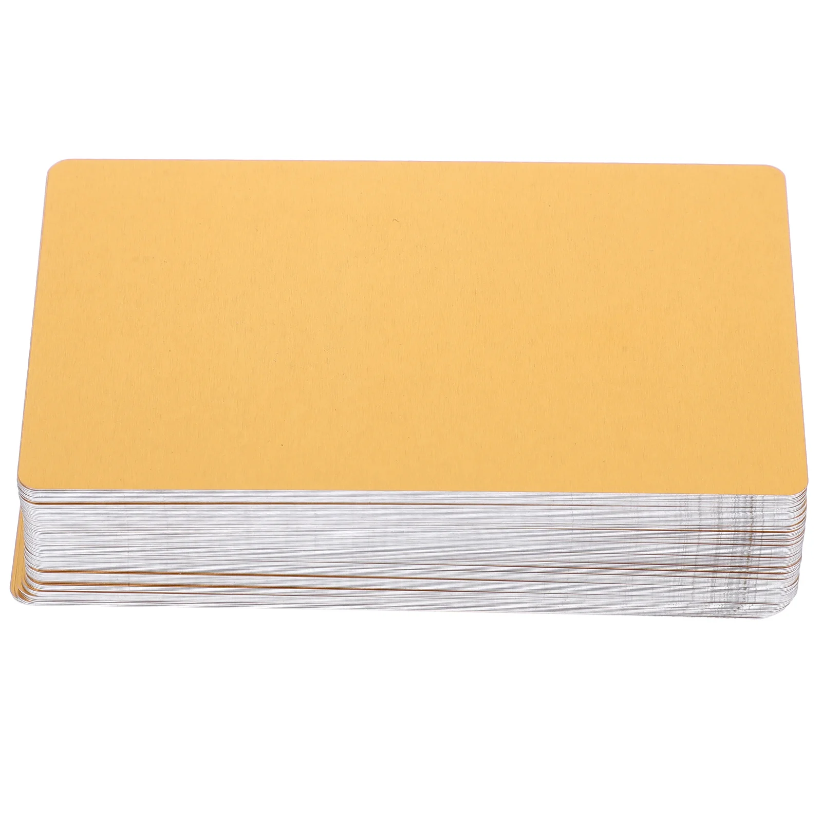 

100Pcs Metal Business Cards Blank Aluminum DIY Engraved Sublimation Name Card Blanks Metal Business Card Blanks