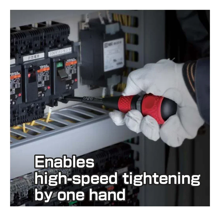 VESSEL 2200B 6-Piece Ball Handle Ratchet Screwdriver Set for Phillips and Slotted Screws Repair Hand Tools