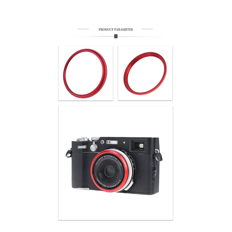 ABDE-For FUJIFILM For Fuji X100V/X100VI Lens Decoration Ring Replacement Enhance Your Camera' S Aesthetics C