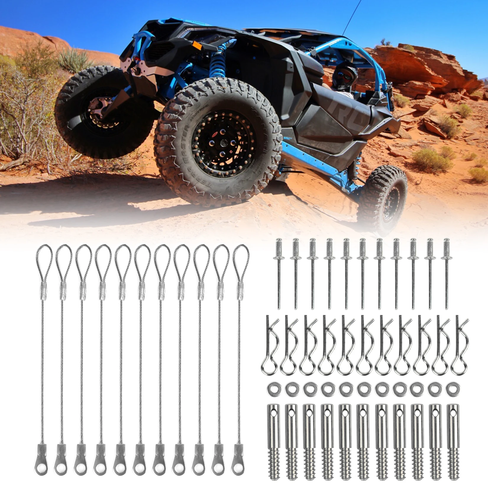 

X3 Clutch Cover Pin Kit Quick Release Belt Cover Tool Clutch Cover Gasket Kit For Can Am Maverick X3 2017-2025 Replace#715005045