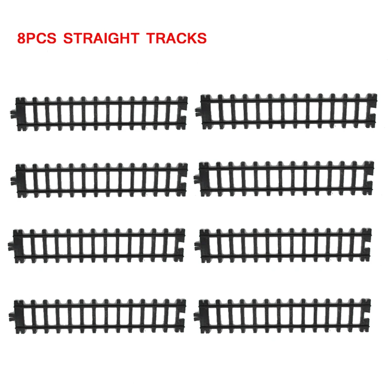 5cm wide Rail Track Expansion Pack for Railway King Classical City Train Flexible Track Straight Curved Rails Building Block Toy image 3