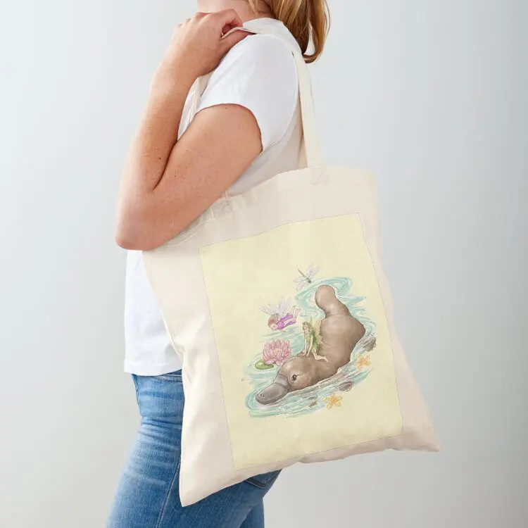 

Australian Fairies - Platypus Tote Bag Reusable bags custom bags tote bag men's cloth bag woman