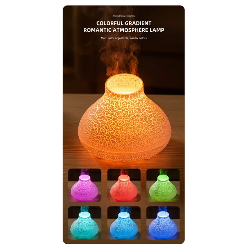Diffuseur de feu de joie AT28-Flame 130Ml, humidificateur de flamme colorée, petit diffuseur d'huile essentielle pour chambre et bureau B