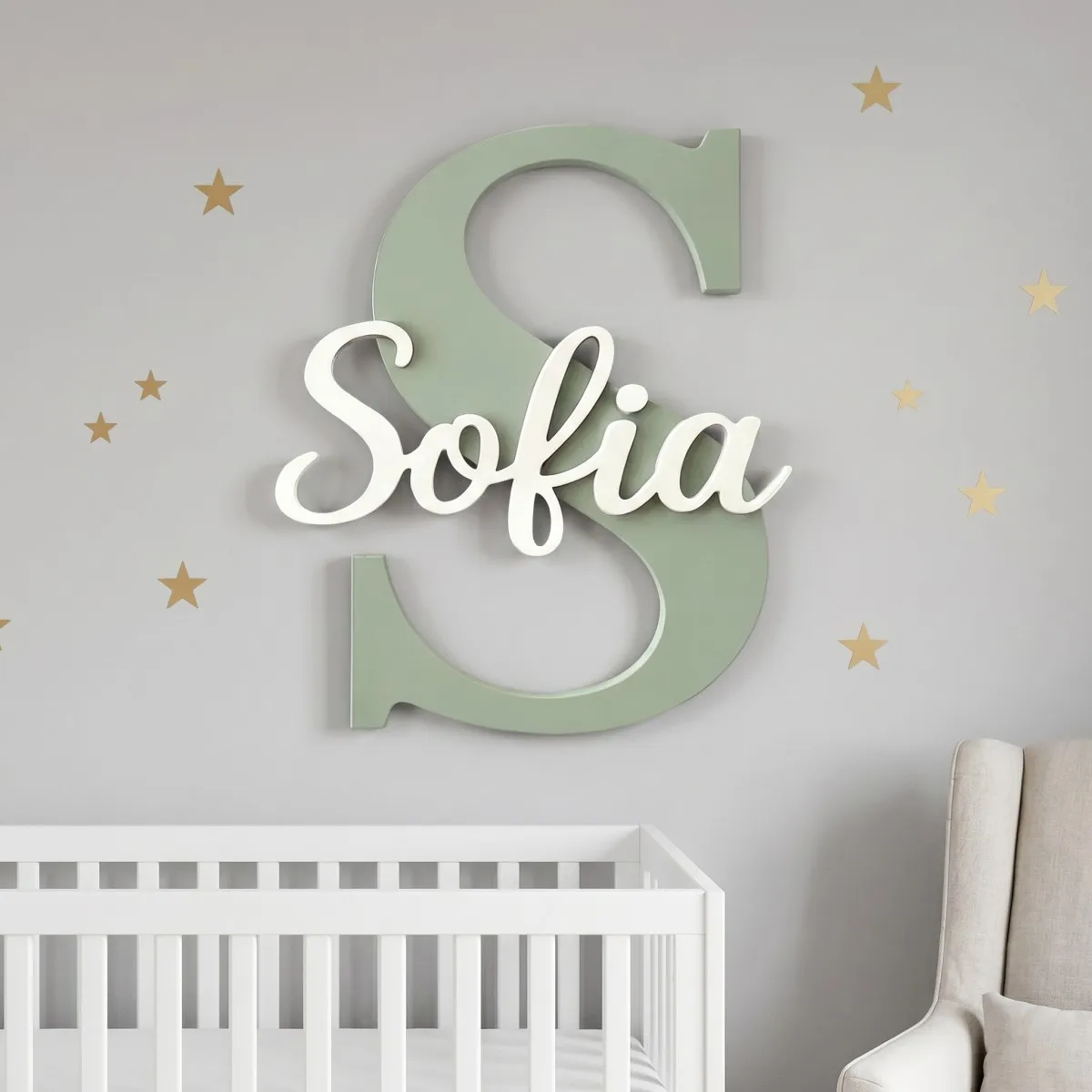 1Pc Custom Minimalist Wooden Name Plaque,Home Kids Room Nursery Bedroom Wall Door Decor,DIY Paintable,Birthday Wedding Gift view 2