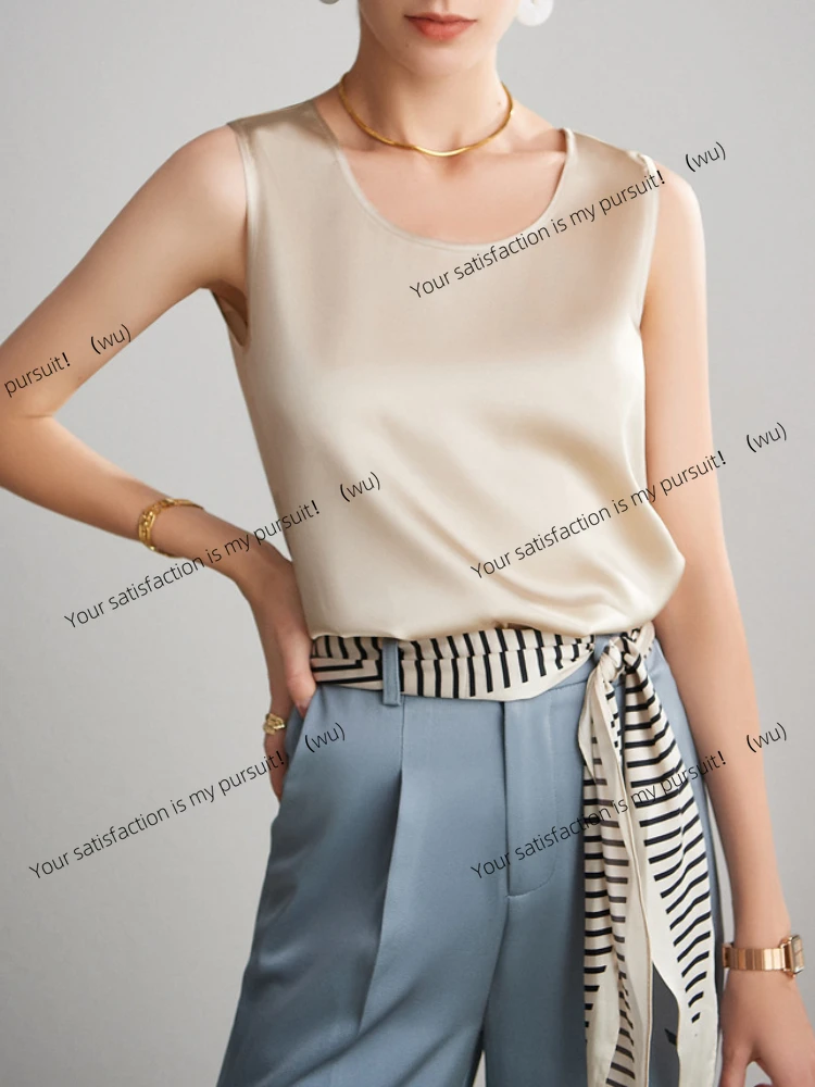 

ZOCI-Summer silk mulberry silk vest, casual and versatile, women's 2025 new fashionable and elegant vest