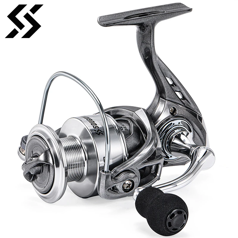 Sougayilang Spinning Angelrollen 1000-4000 Größe 5,2:1 Übersetzungsverhältnis Max Drag 8 kg Karpfenrolle für Süßwasser-Salzwasser-Angelrolle