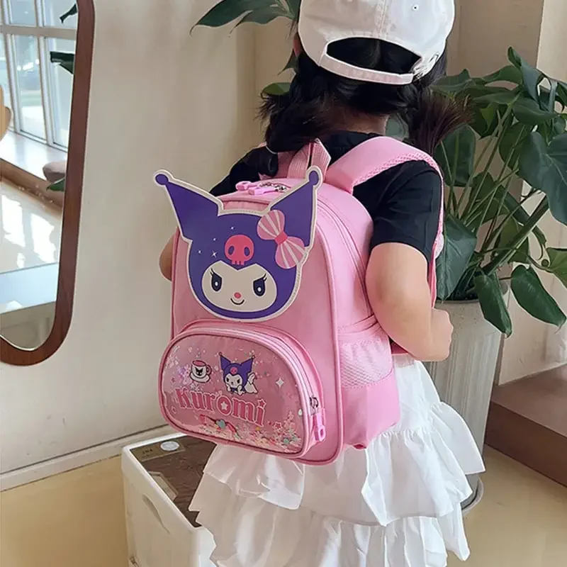 

Sanrioed Anime Kuromi Backpack Cute Kindergarten Stationery Organizer Schoolbags Cartoon Children Shoulder Bag Gift for Friend