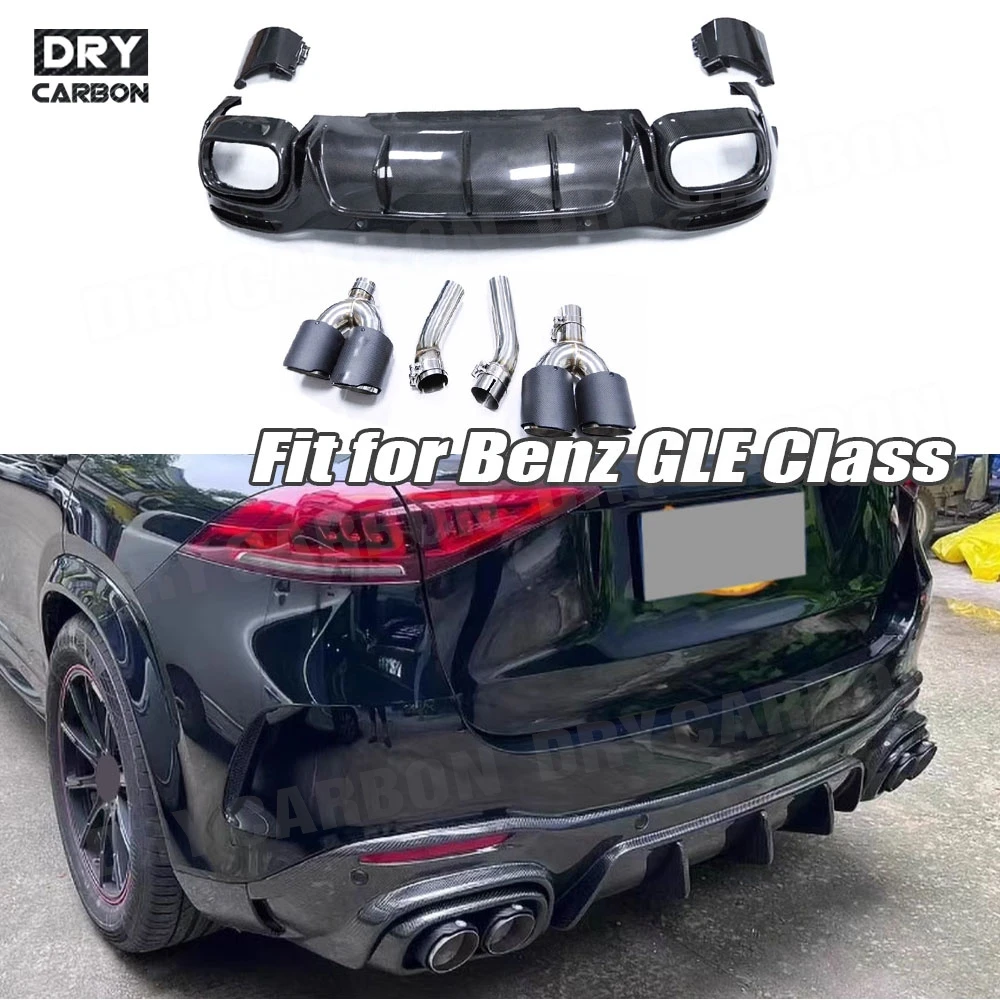 

Car Rear Bumper Lip Diffuser Spoiler for Benz GLE-Class W167 GLE63 AMG SUV 2021+ Exhaust Tips Pipes Car Modification Accessories