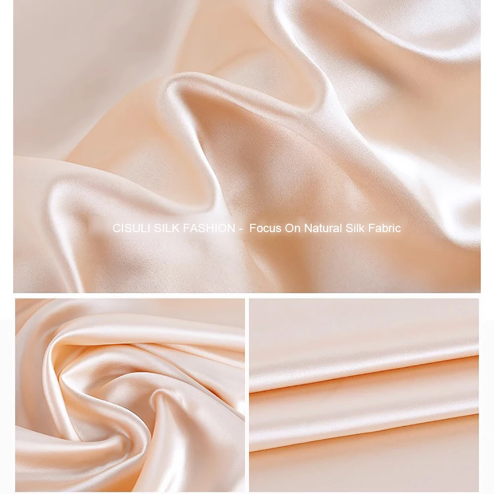 100% Pure Heavy Silk Satin Fabric 40momme Width 140cm Suits / Party Dresses Cloth Sewing Material Solid Color 24J30