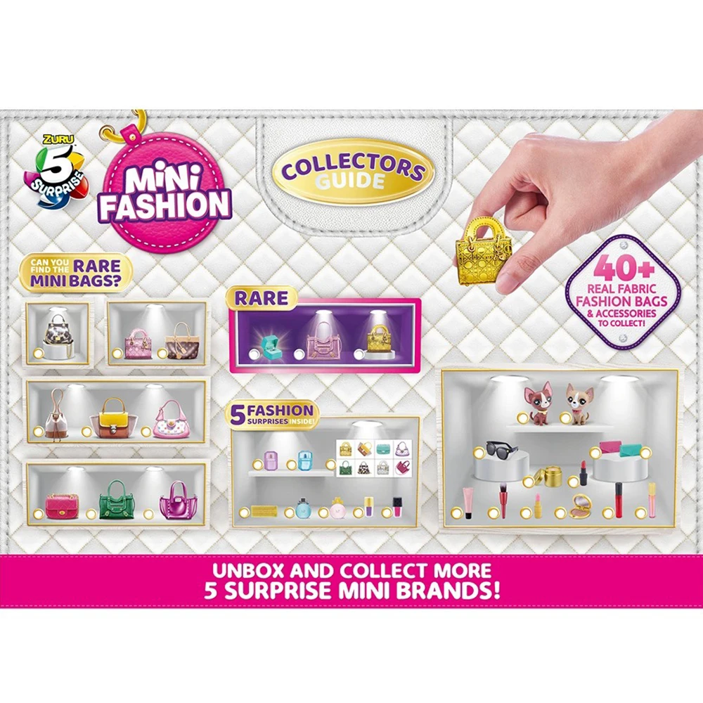 Zuru 5 مفاجأة الماركات الصغيرة اللعب الأصلي لعبة صغيرة أكياس صغيرة سر صندوق أعمى اكسسوارات للدمى حقيبة الموضة ألعاب الأحذية