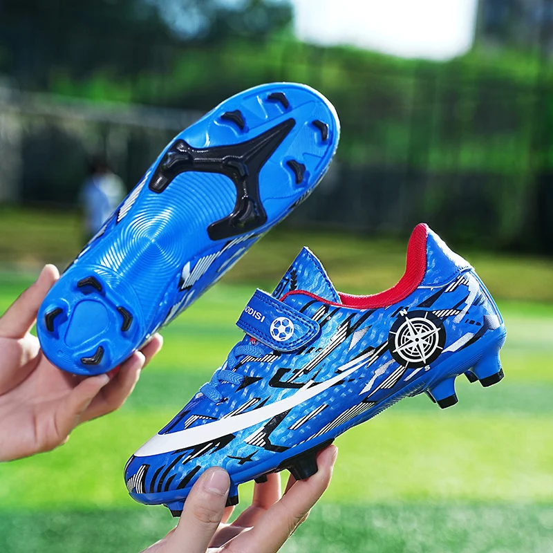 Boy\'s Professional Soccer Shoes for Men Low-top Football Shoe Kids Grass Training Sneakers Anti-Slip Ankle Cleats Boots Children